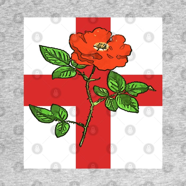 St George Ensign and Tudor Rose England Fan by taiche